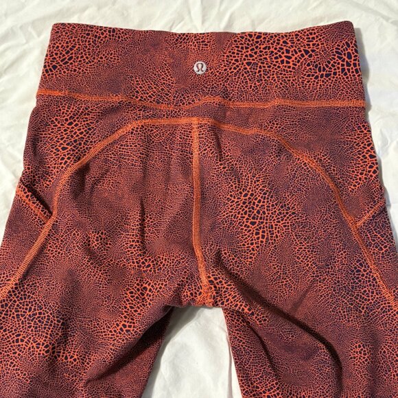 NWOT Lululemon Invigorate High-Rise Tight 25" Crackle Orange Training Leggings 6 - Picture 10 of 11